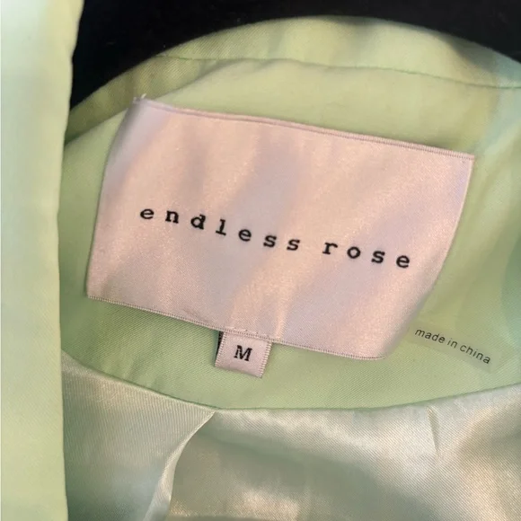 Endless Rose Mint Green Single Button Blazer Size M - Picture 4 of 4